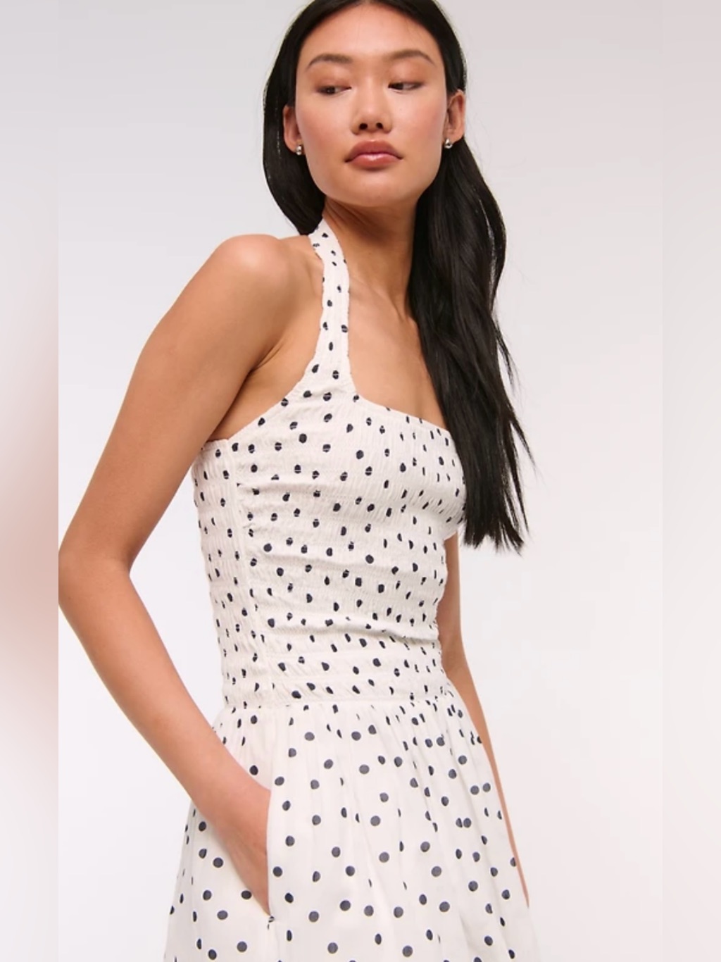 Abercrombie Polka Dot Smocked Mini Dress